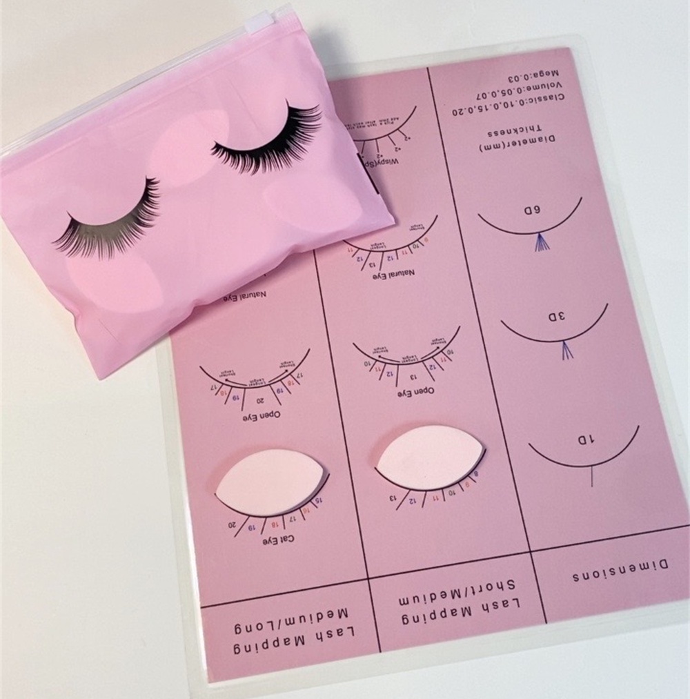 Eyelash Extension Menu - Beginner Lash Map Chart Wispy Lashes