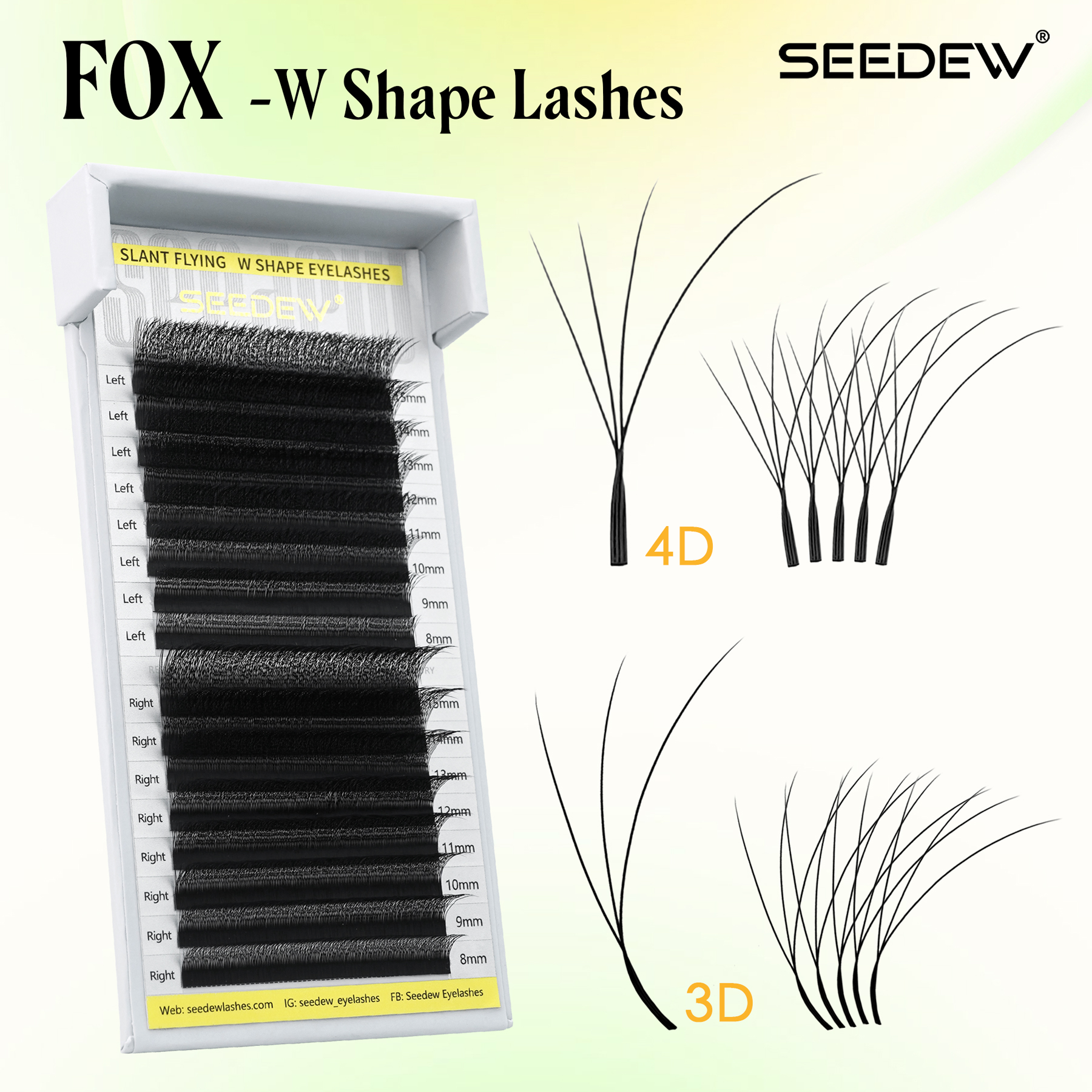 SEEDEW Fox 3D 4D Eyelash Exten – Eyelash Extension Cat Eye Wispy recenzja i cena