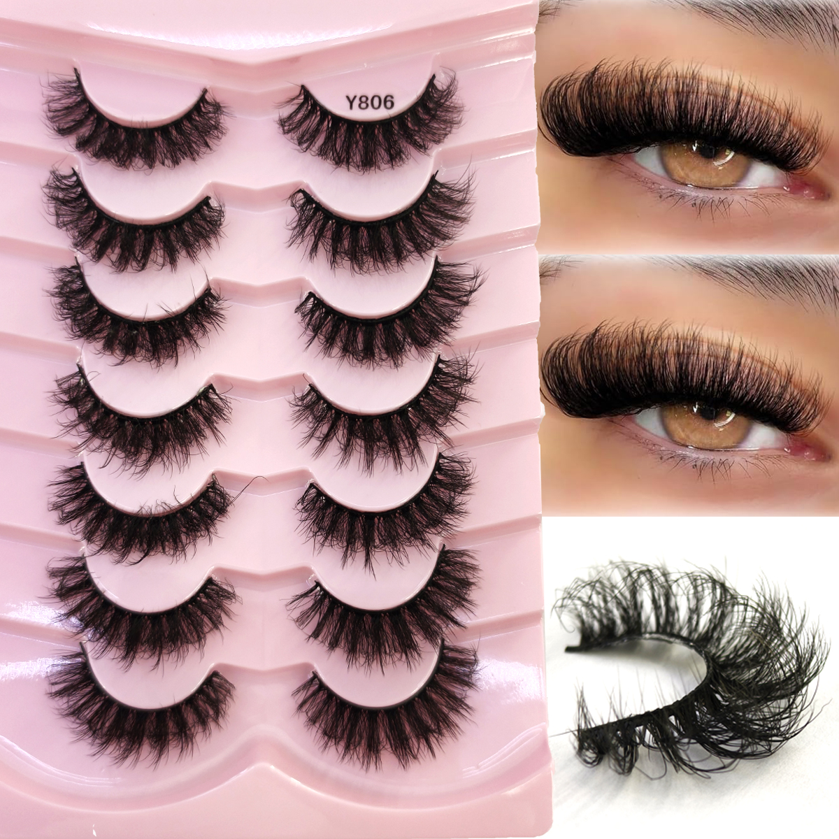HBZGTLAD Fluffy Wispy Lashes N – Eyelash Extension Cat Eye Wispy recenzja i cena
