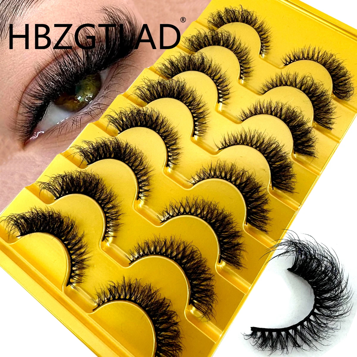 HBZGTLAD New 8 pairs of cat ey – Eyelash Extension Cat Eye Wispy recenzja i cena