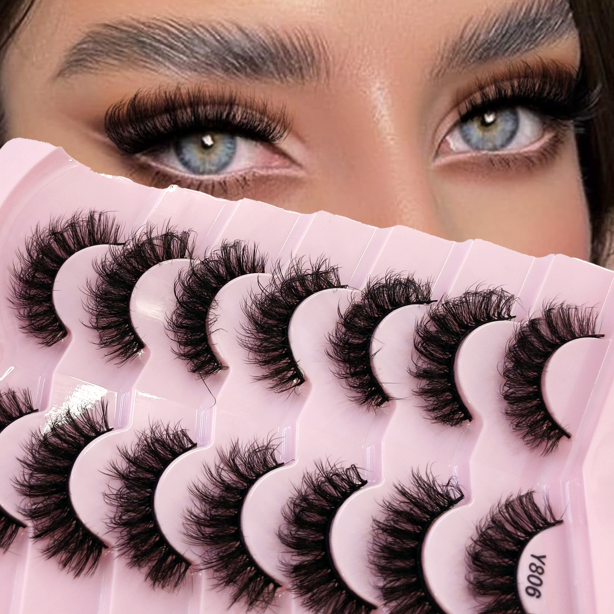 HBZGTLAD Fluffy Wispy Lashes N – Eyelash Extension Cat Eye Wispy recenzja i cena