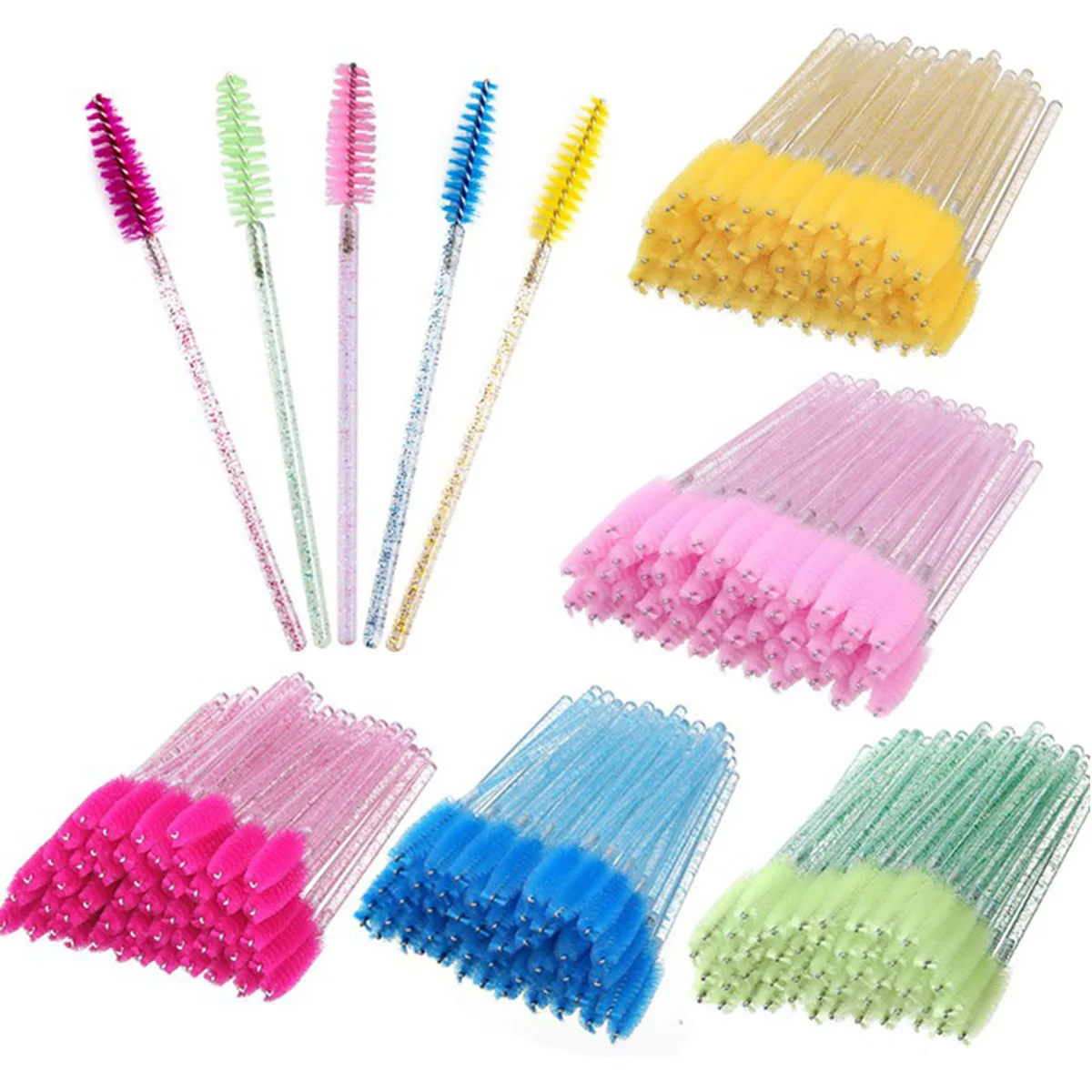 50pcs Eyelash Brushes Mascara  – Eyelash Extension Glasses recenzja i cena
