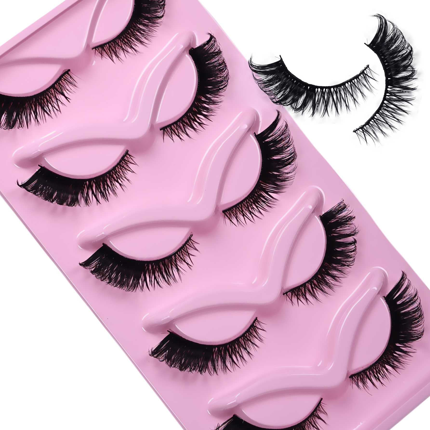 5 Pairs Cat Eye Lashes Fluffy  – Eyelash Extension Cat Eye Wispy recenzja i cena