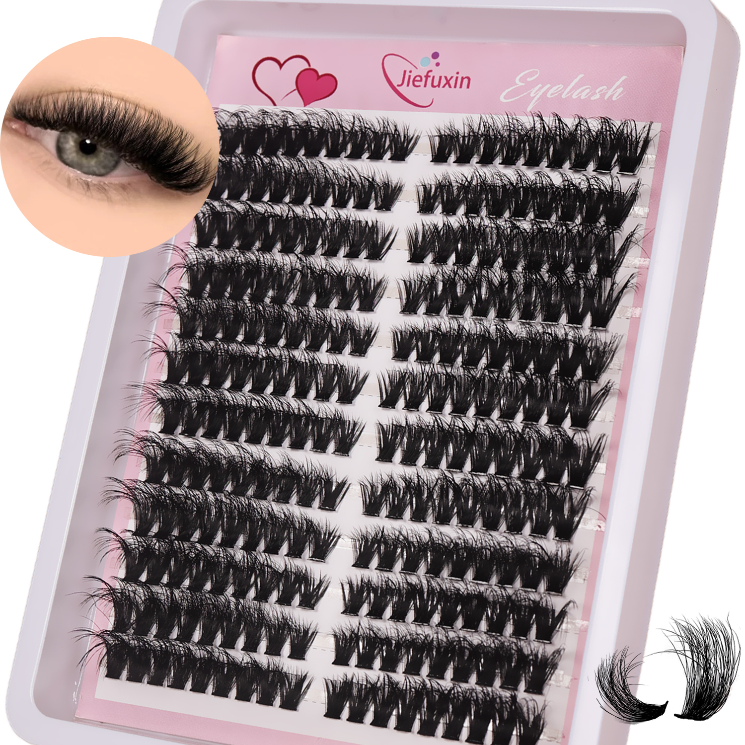 Fluffy Volume Cluster Lashes C – Eyelash Extension Cat Eye Wispy recenzja i cena