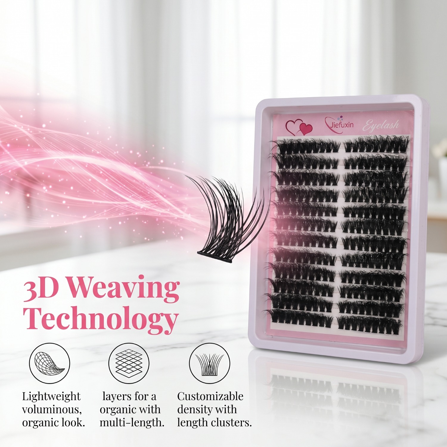 Fluffy Volume Cluster Lashes C – Eyelash Extension Cat Eye Wispy recenzja i cena