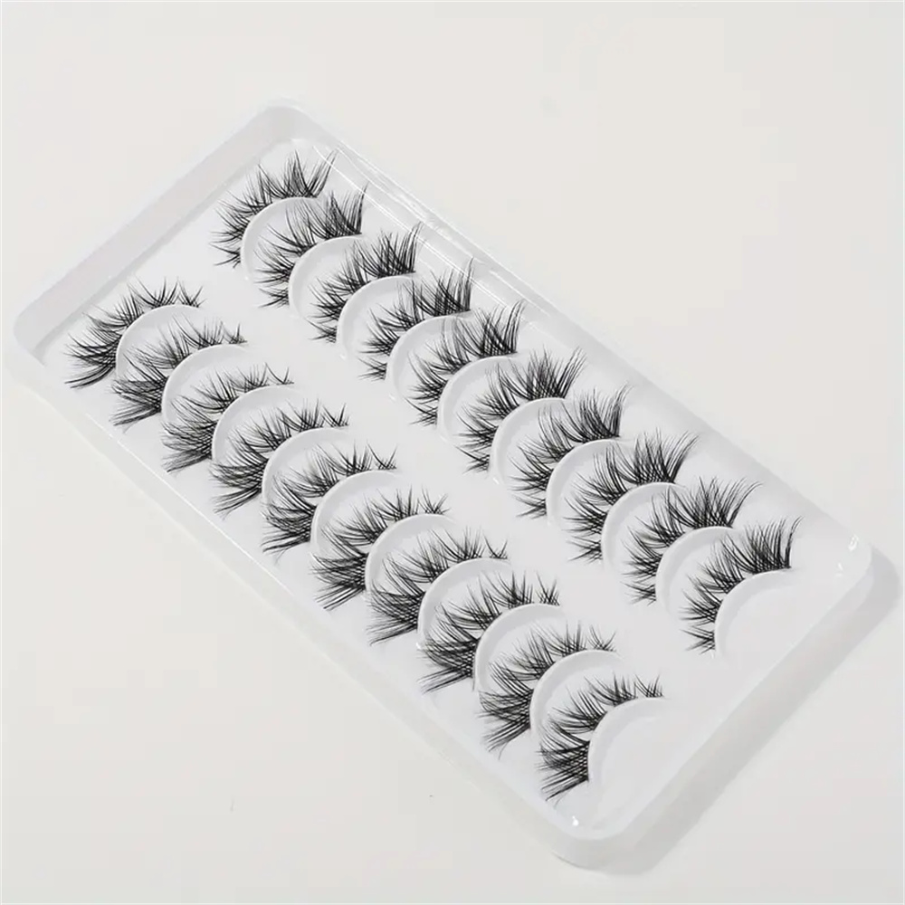 10 Pairs False Eyelashes Clust – Eyelash Extension Cat Eye Wispy recenzja i cena