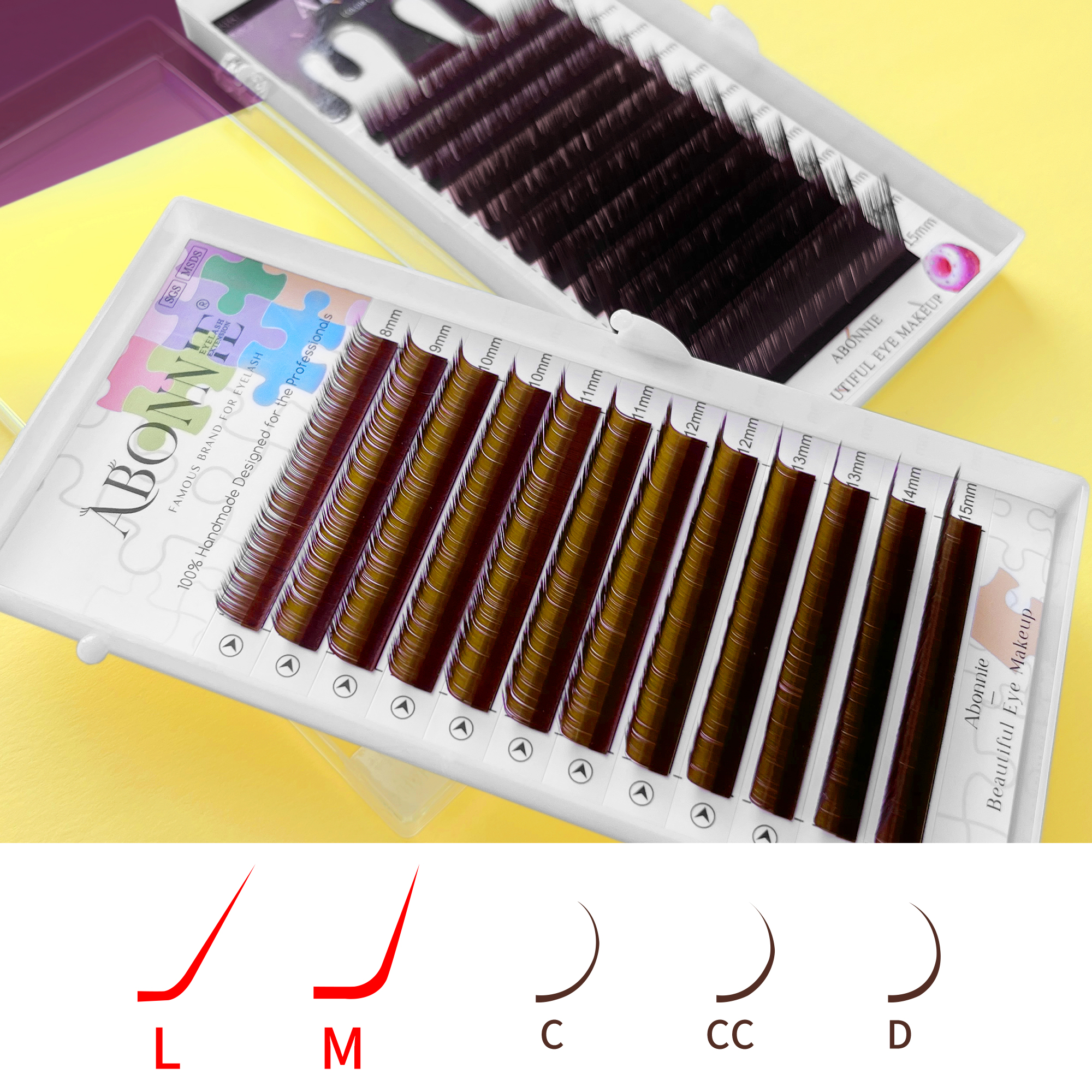 Abonnie Brown Colored M Curl E – Eyelash Extension Fox Eye recenzja i cena