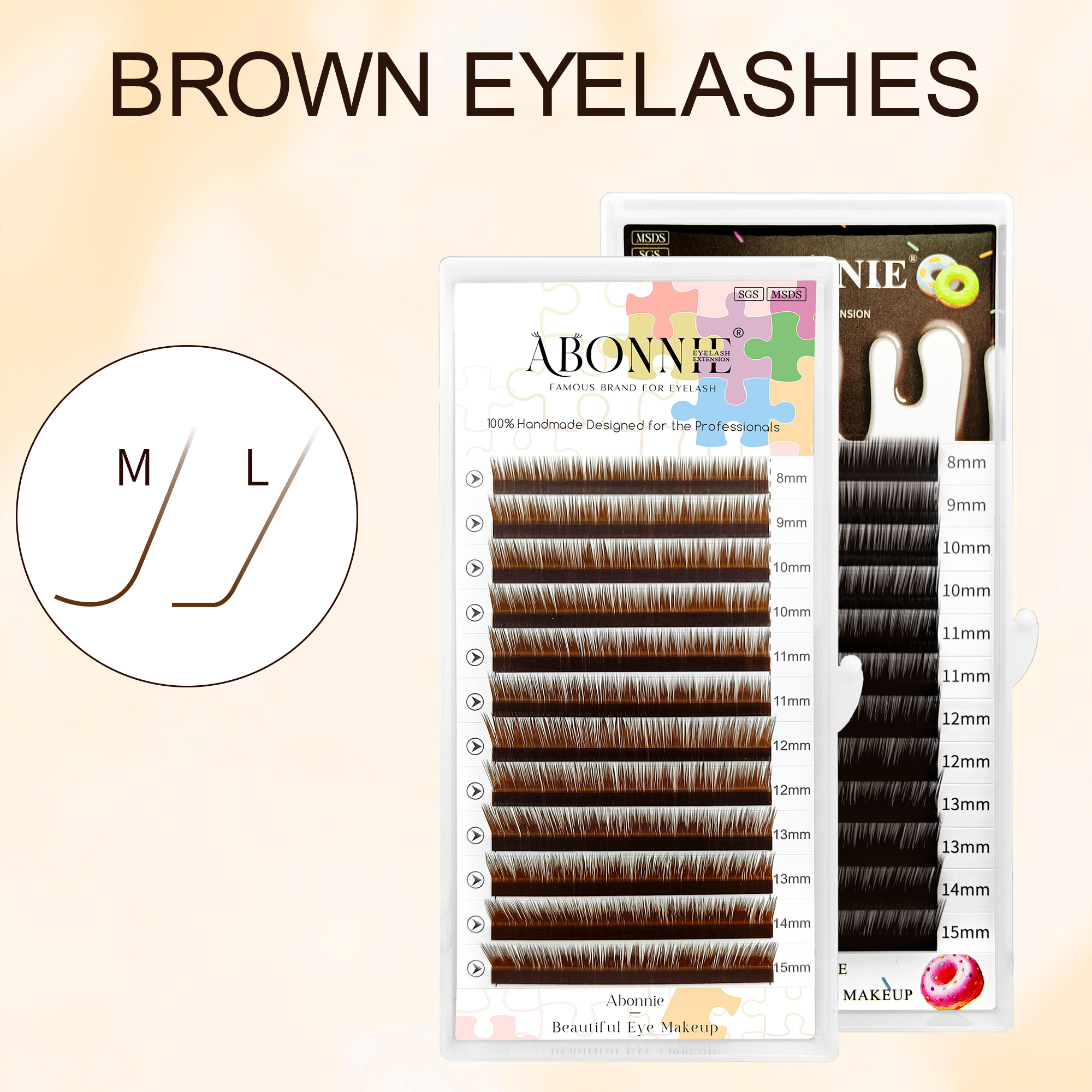 Abonnie Brown Colored M Curl E – Eyelash Extension Fox Eye recenzja i cena