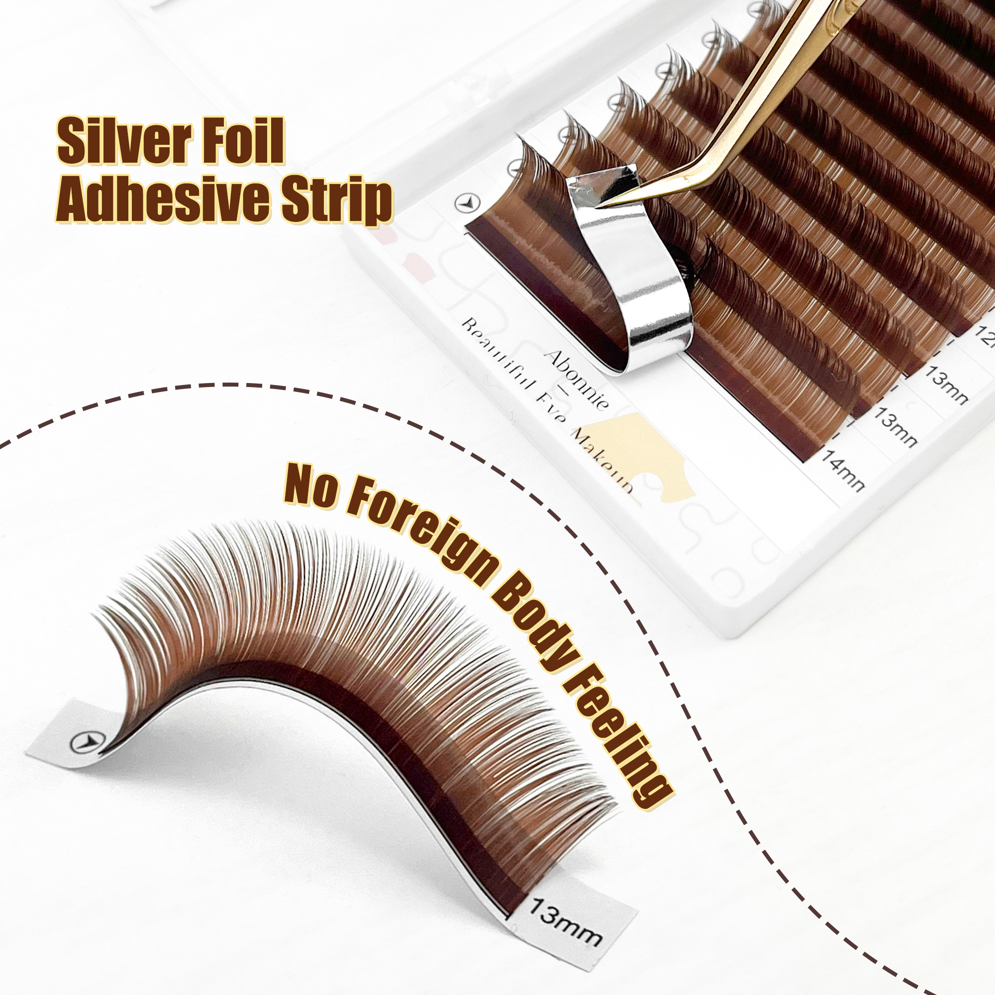 Abonnie Brown Colored M Curl E – Eyelash Extension Fox Eye recenzja i cena