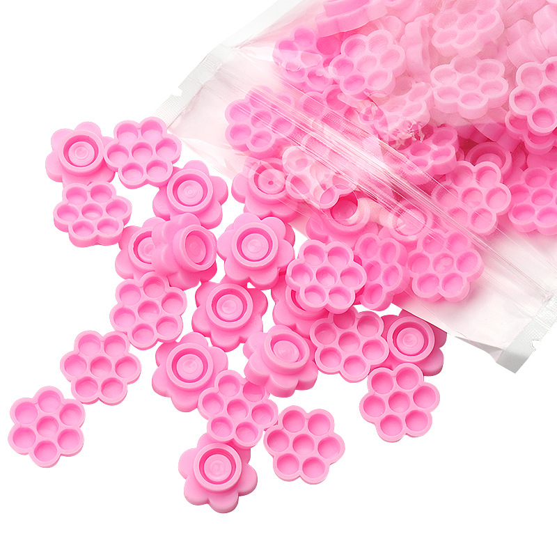 100 Pcs Pink Flower Glue Delay – Eyelash Extension Guide recenzja i cena