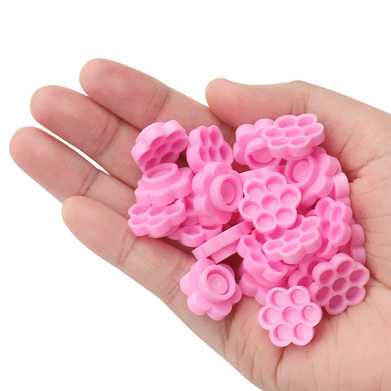 100 Pcs Pink Flower Glue Delay – Eyelash Extension Guide recenzja i cena