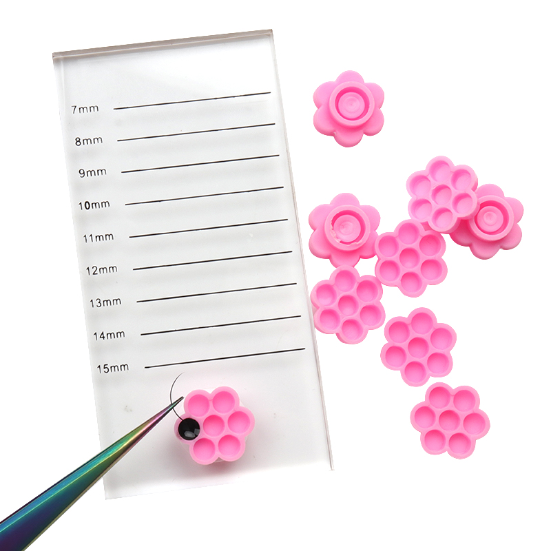 100 Pcs Pink Flower Glue Delay – Eyelash Extension Guide recenzja i cena