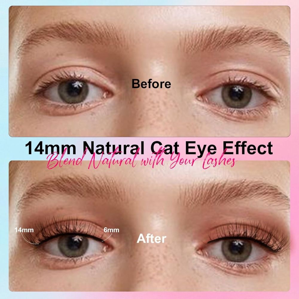 Pre Glued Self Adhesive Eyelas – Eyelash Extension Cat Eye Wispy recenzja i cena