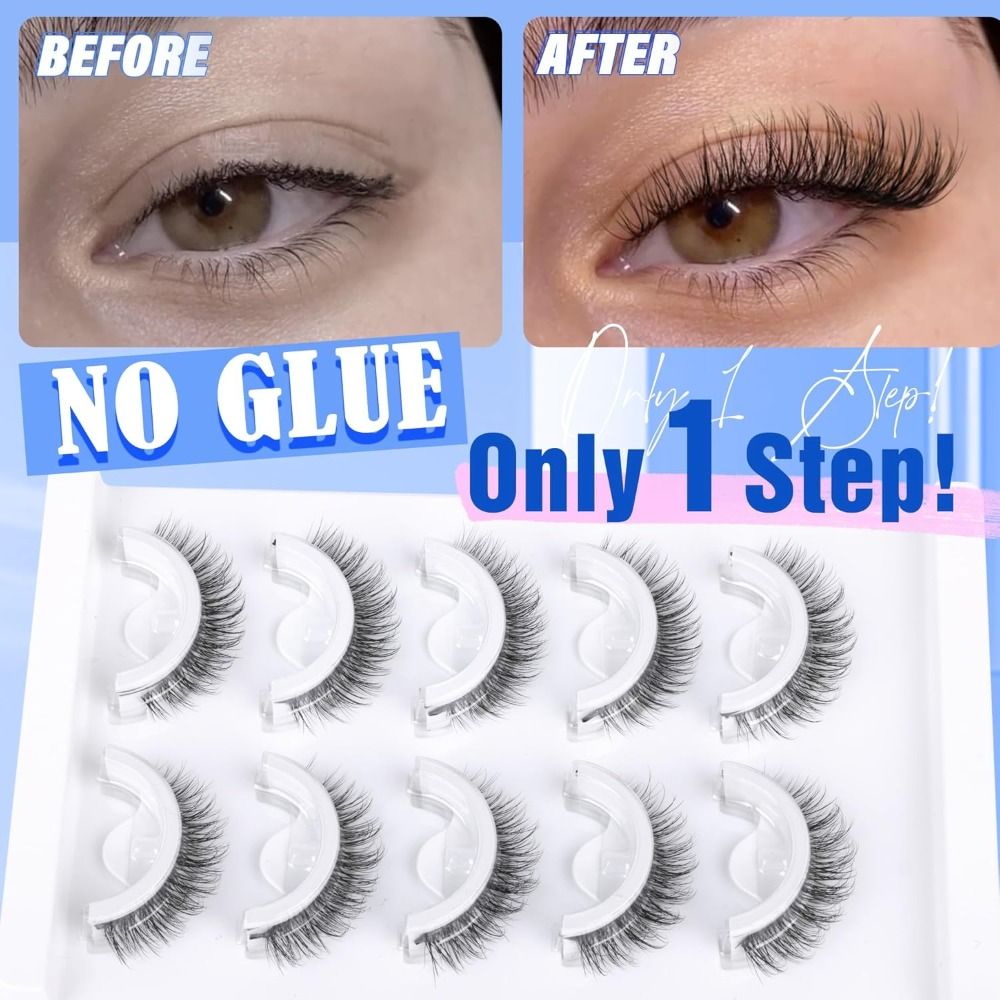 Pre Glued Self Adhesive Eyelas – Eyelash Extension Cat Eye Wispy recenzja i cena