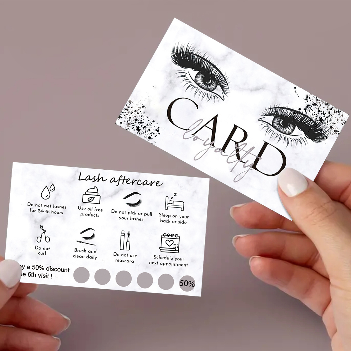 50Pcs/lot Marble Eyelash After – Eyelash Extension Menu recenzja i cena