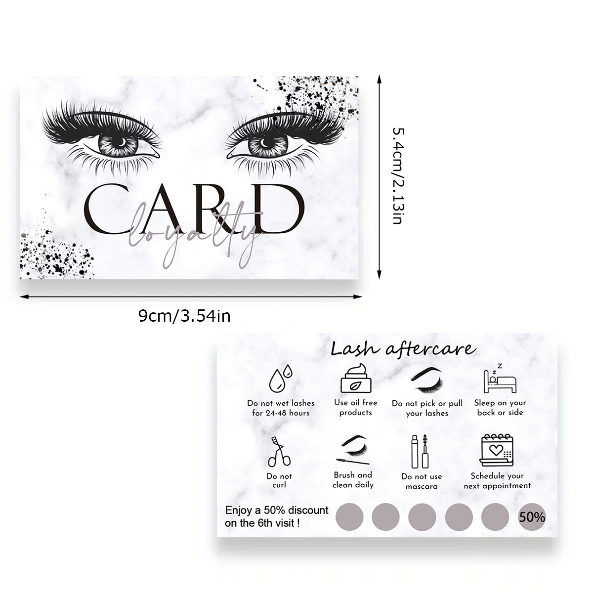 50Pcs/lot Marble Eyelash After – Eyelash Extension Menu recenzja i cena
