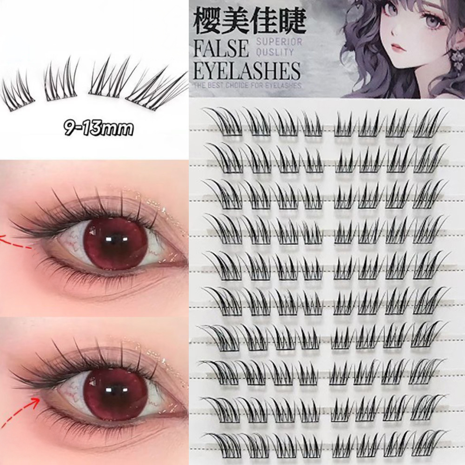 6/10/20 Rows Foxes False Eyela – Eyelash Extension Fox Eye recenzja i cena