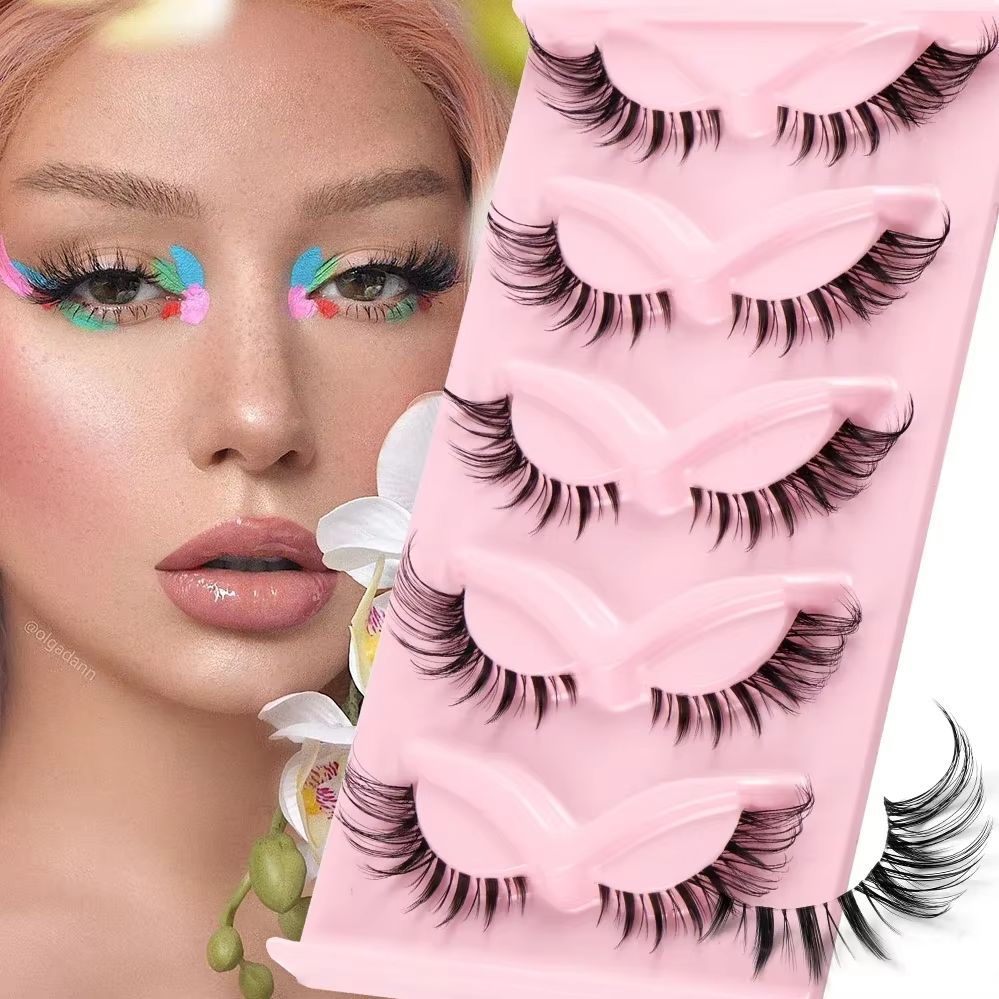 5 Pairs Cat Eye Fake Eyelashes – Eyelash Extension Fox Eye recenzja i cena