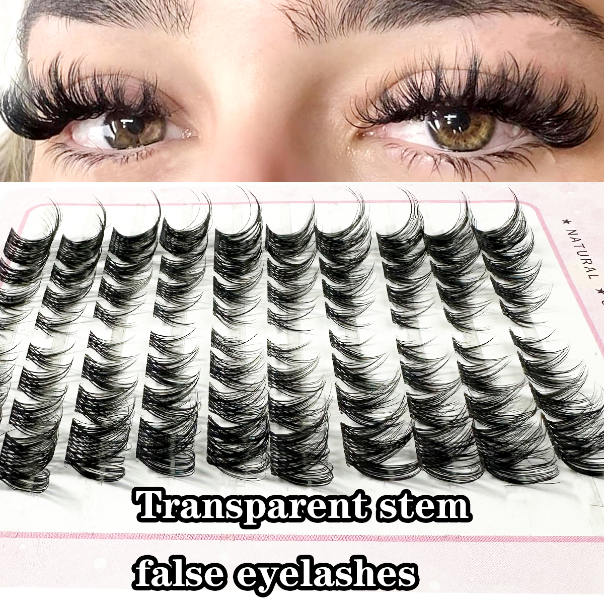 Transparent Stem False Eyelash – Eyelash Extension Fox Eye recenzja i cena