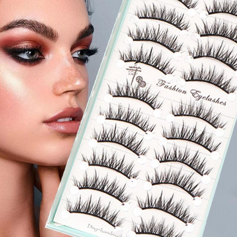 10 Pairs Natural Long Wispy Ca – Eyelash Extension Cat Eye Wispy recenzja i cena