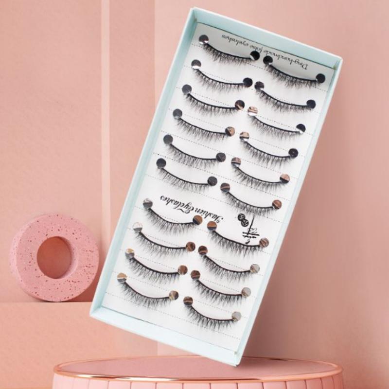 10 Pairs Natural Long Wispy Ca – Eyelash Extension Cat Eye Wispy recenzja i cena
