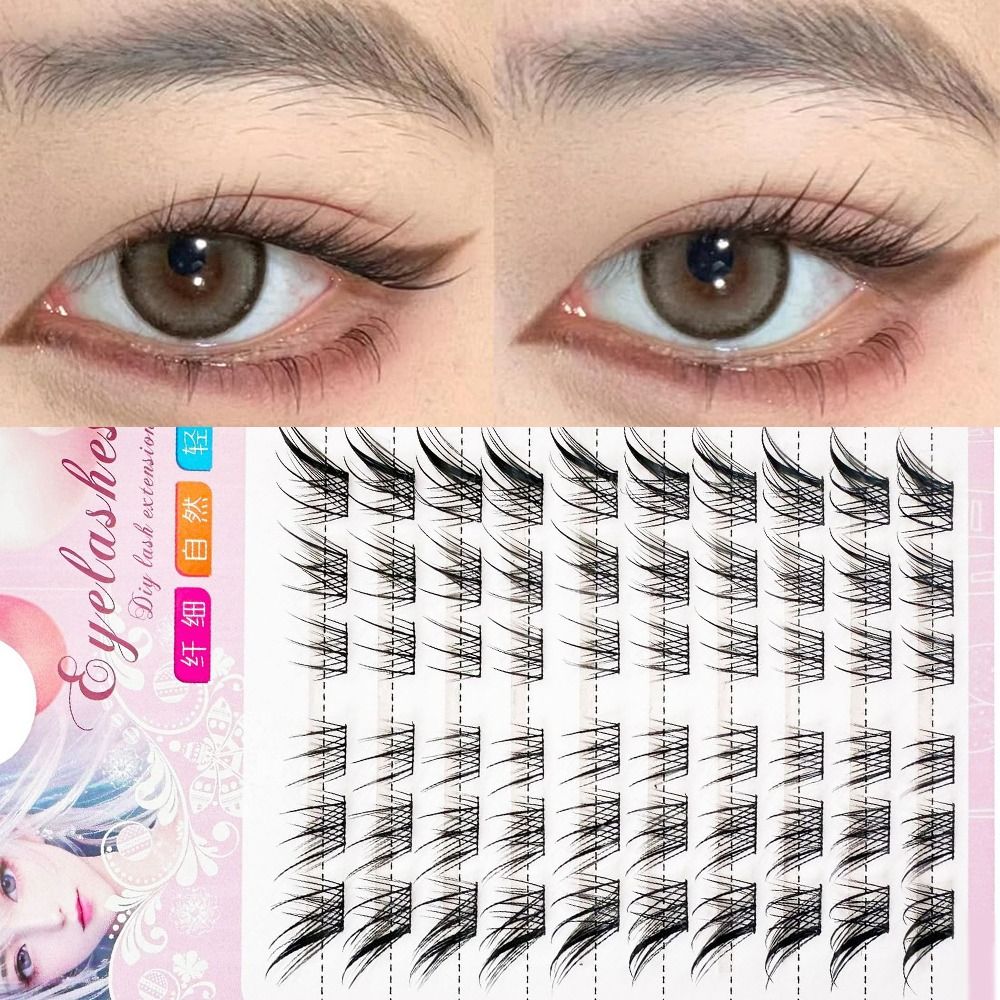 3D Cat Eye Clusters Lashes Man – Eyelash Extension Fox Eye recenzja i cena