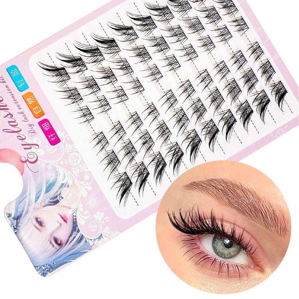 3D Cat Eye Clusters Lashes Nat – Eyelash Extension Fox Eye recenzja i cena